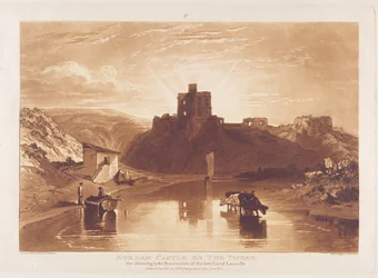 Castillo de Norham, grabado por Charles Turner (1773-1857) 1859-61